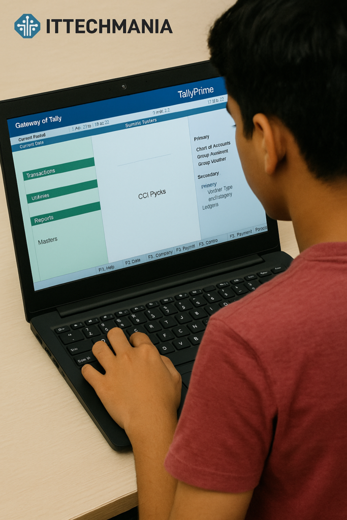 Tally Prime software interface used in Tally Prime Course in Pathankot