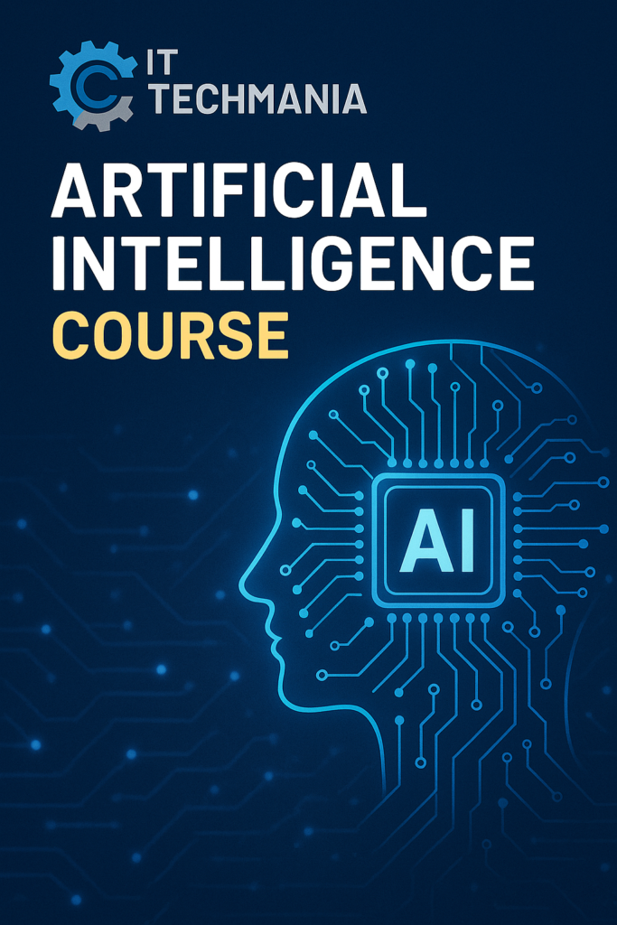 Student learning AI with Python at IT Techmania Pathankot