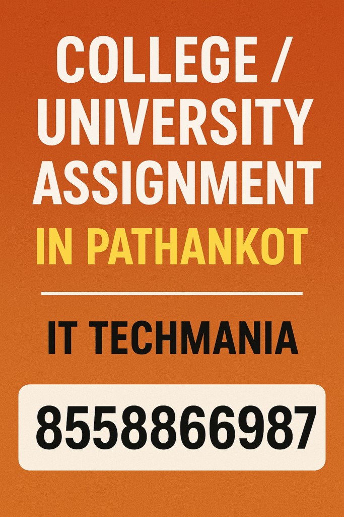 Student getting expert assignment help in Pathankot at IT Techmania