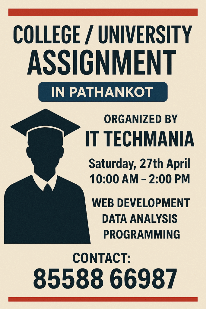 University student submitting completed assignment with help from IT Techmania