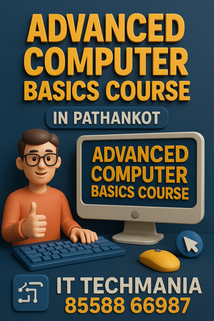Classroom session of Advanced Computer Basics Course in Pathankot