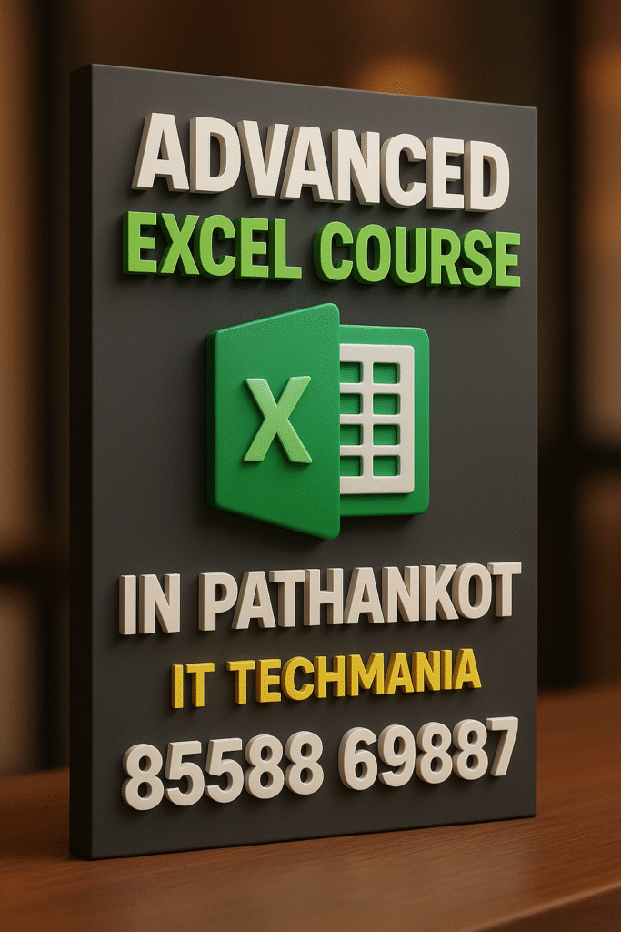 Advanced Excel classroom training in Pathankot