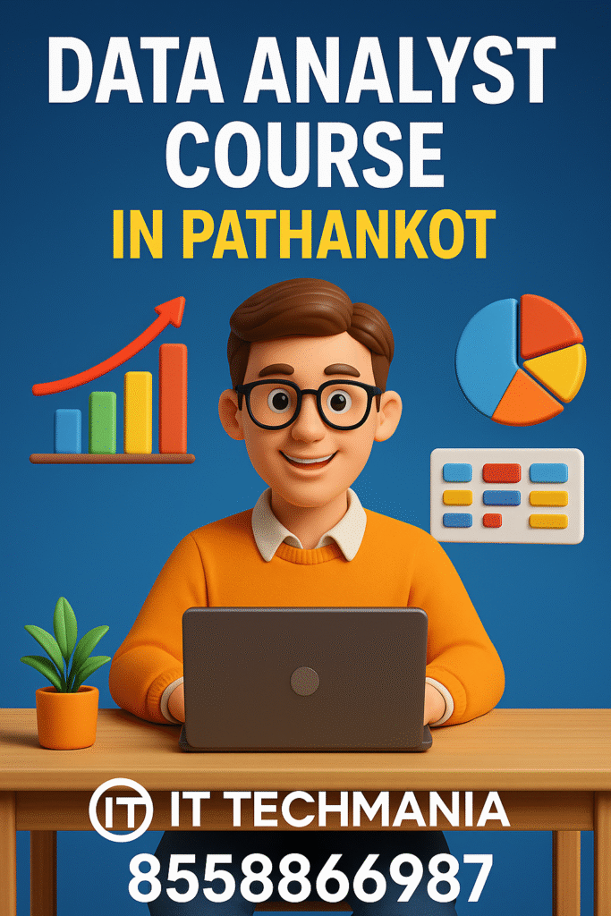 Data Analyst Course in Pathankot at IT TECHMANiA – Students learning Excel and Python