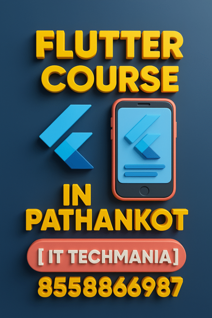 Students learning app development using Flutter in Pathankot