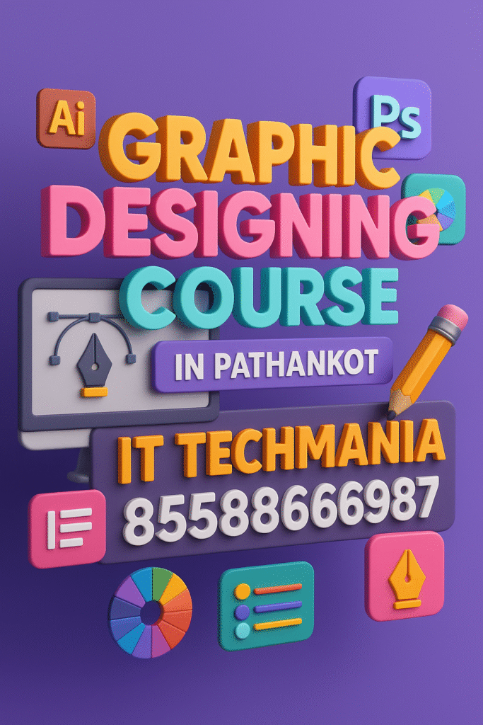 Instructor teaching Illustrator basics – Graphic Designing Course in Pathankot