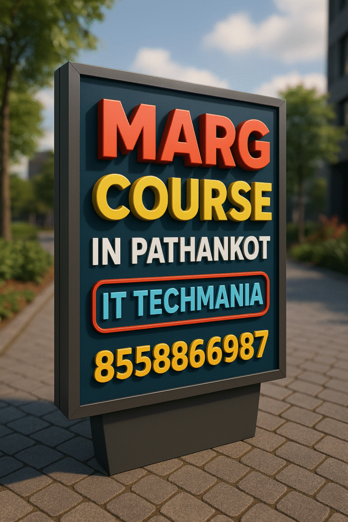 Marg ERP course training at IT TECHMANiA Pathankot