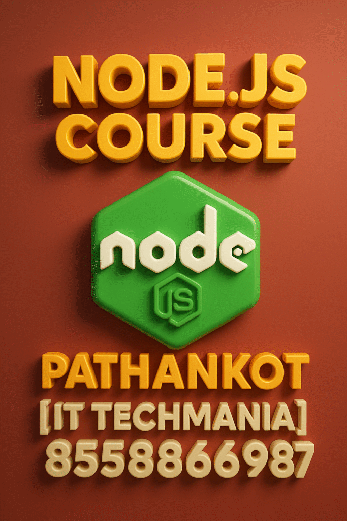 Live project training in Node.js at Pathankot institute